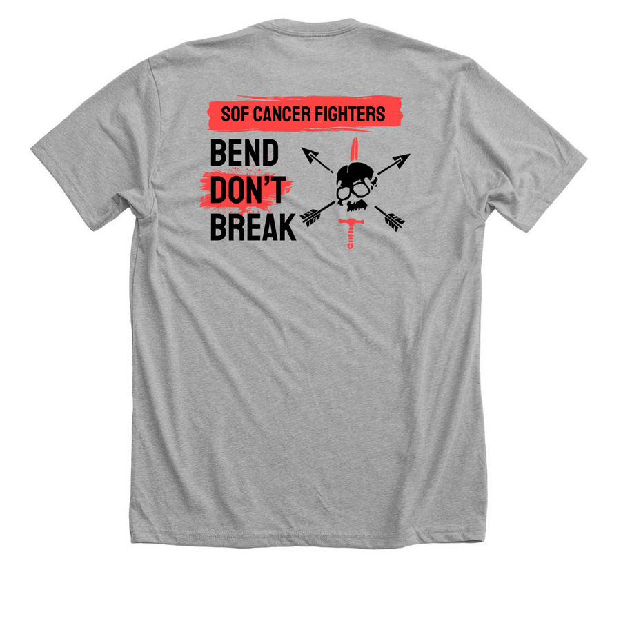 Bend Don't Break T-Shirt, a Athletic Heather Premium Unisex Tee (back-view)