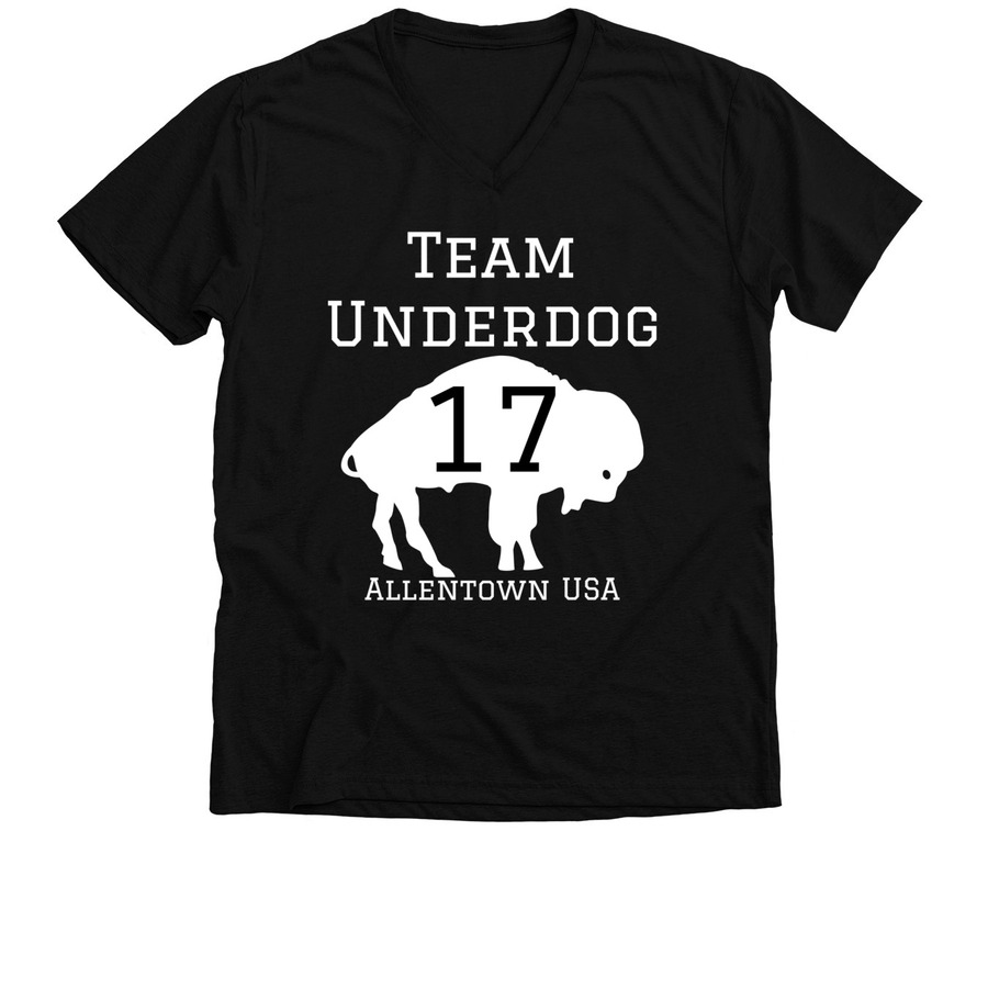 Team Underdog, a Solid Black Blend Premium V-Neck Tee