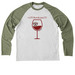 Got Bordeaux Shirts & Hoodies, a Olive You Green/ Bright White Allmade Eco Triblend Colorblock Raglan Long Sleeve Tee