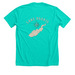 Lake Osakis Clothing, a Heather Sea Green Premium Unisex Tee (back-view)