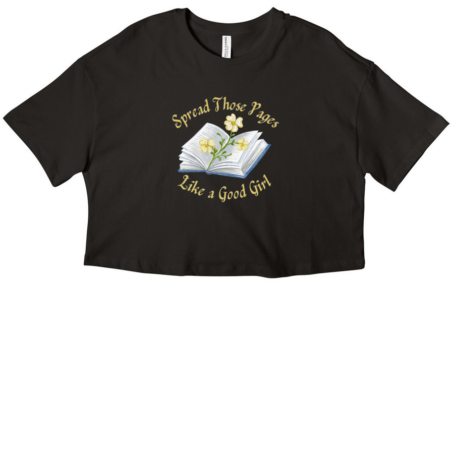 Like a Good Girl, a Black Women?s Cropped Cotton Tee