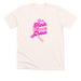 The Pink Love Crew, a Heather Natural Premium Unisex Tee