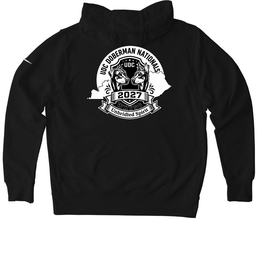 Nike Hoodies, a Black Nike Club Fleece Pullover Hoodie (back-view)