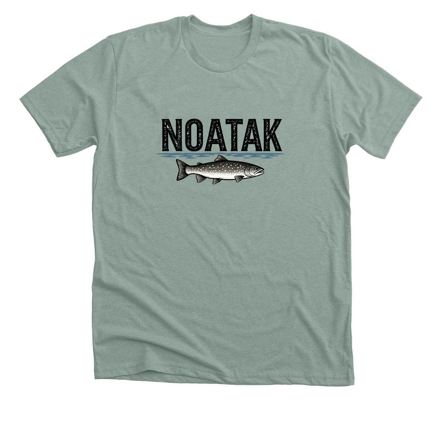 Noatak trout, a Heather Sage Premium Unisex Tee