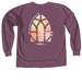 Psalm 16:11 Window on Back, a Berry Comfort Colors Long Sleeve Tee (back-view)