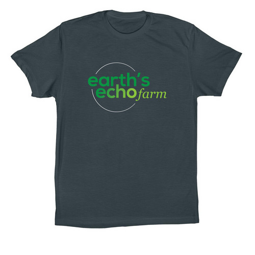 Earth's Echo Farm Shirts, a Dark Grey Premium Cotton Tee