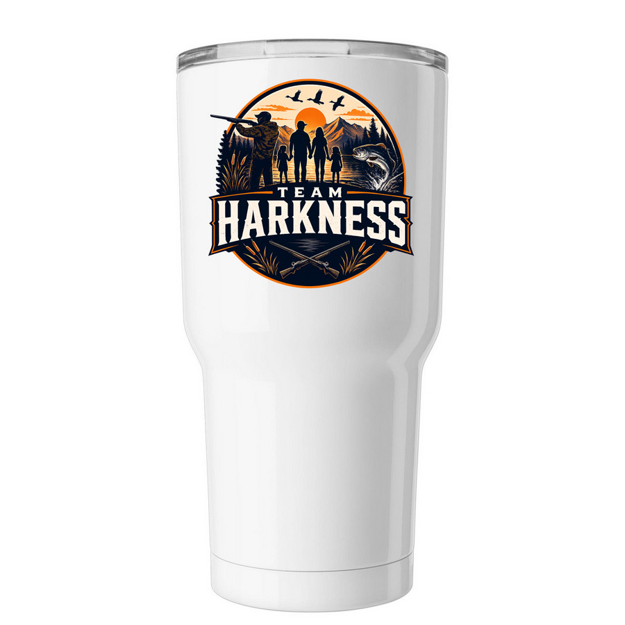 Tumbler for Team Harkness, a White Insulated Tumbler