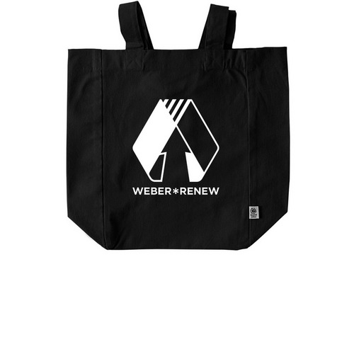 PWR Statement Bag, a Black Recycled Cotton Tote Bag