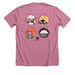 Moth Love, a Heather Mauve Premium Unisex Tee (back-view)