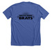 Seattle Derby Brats - Black Logo, a Solid True Royal Premium Unisex Tee (back-view)