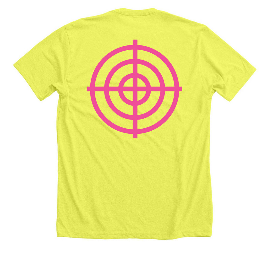 We Play for T-Shirts&nbsp;, a Neon Yellow Premium Unisex Tee (back-view)