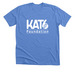 White Logo Tees&nbsp;, a Heather Columbia Blue Premium Unisex Tee