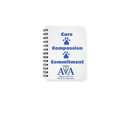 AVTA Notebook, a White Spiral Notebook