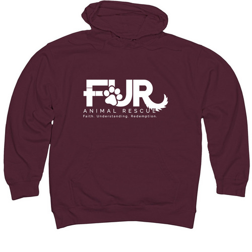 Winter Wear FUR Paws, a Maroon Midweight Pullover Hoodie