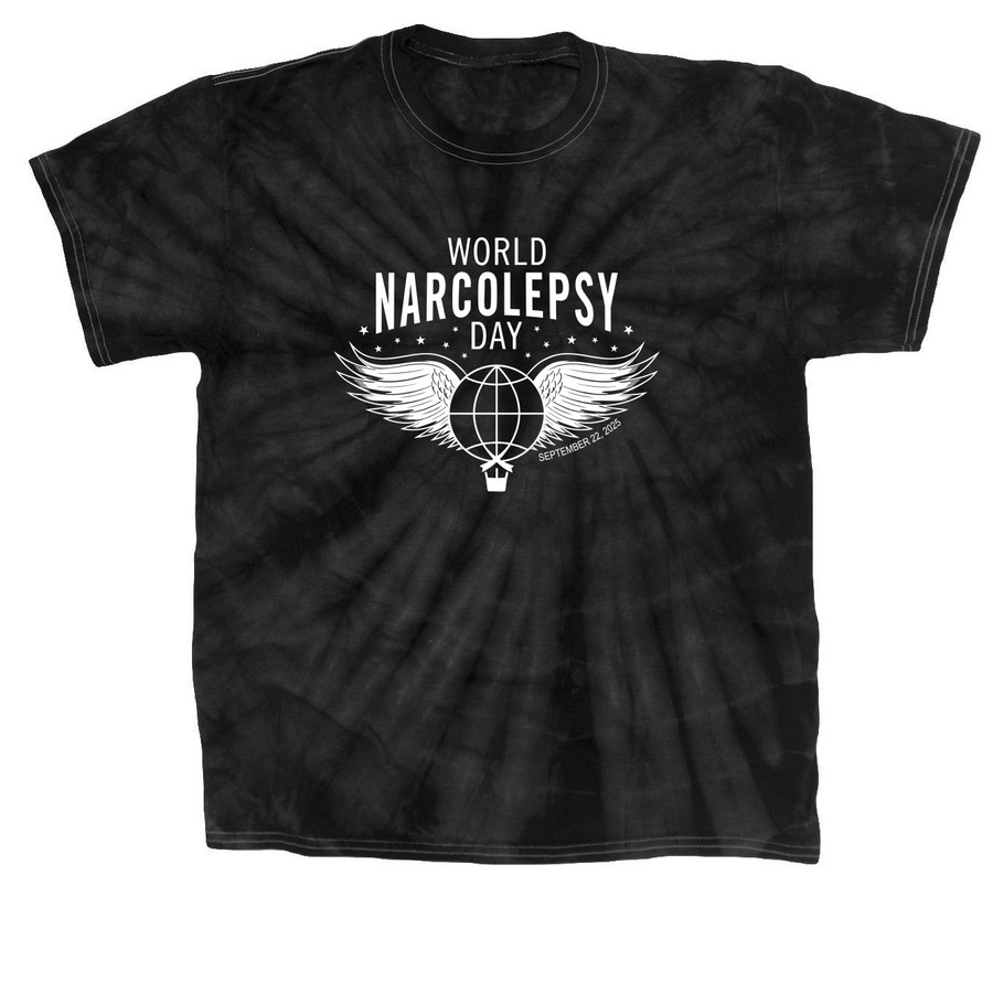 World Narcolepsy Day 2025, a Black Classic Tie Dye Tee