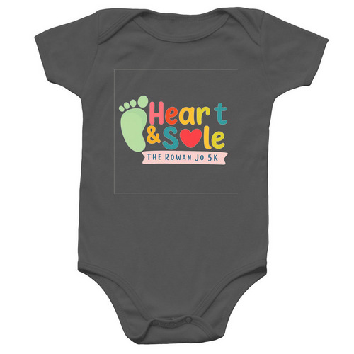 Heart & Sole- Onesie, a Charcoal Infant Onesie