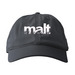 MALT logo hats, a Charcoal Printed Eco Baseball Cap