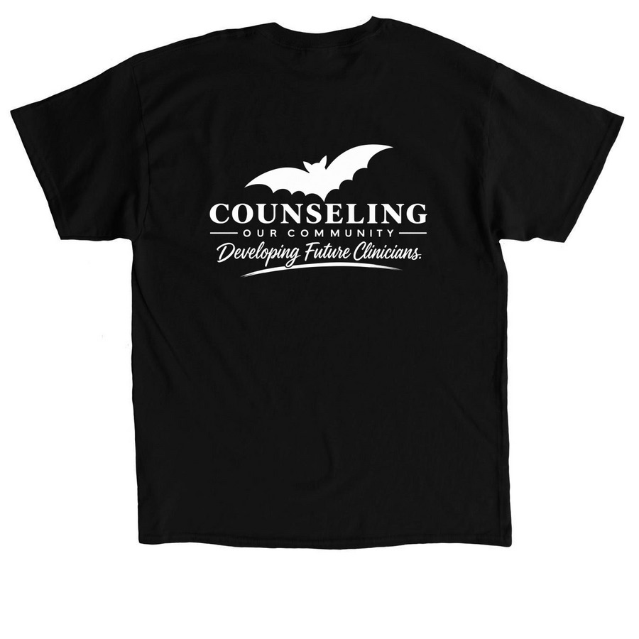 Support CAC. Wear the Mission., a Black Classic Unisex Tee (back-view)