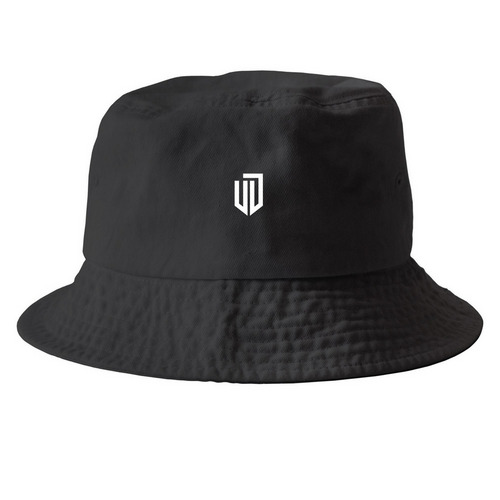 HATS, a Black Printed Bucket Hat