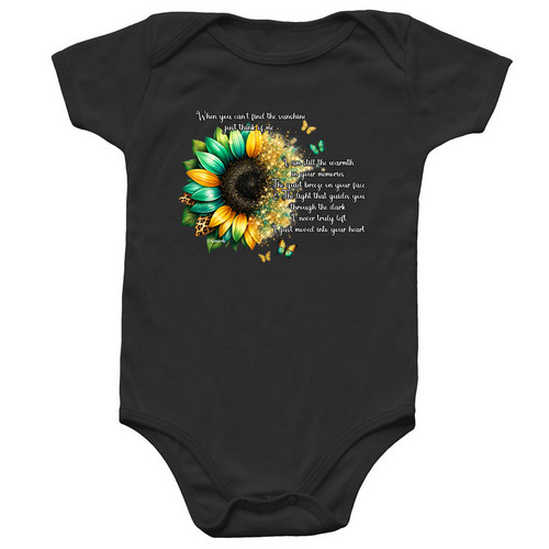 Just Think Of Me - Baby, a Black Infant Onesie