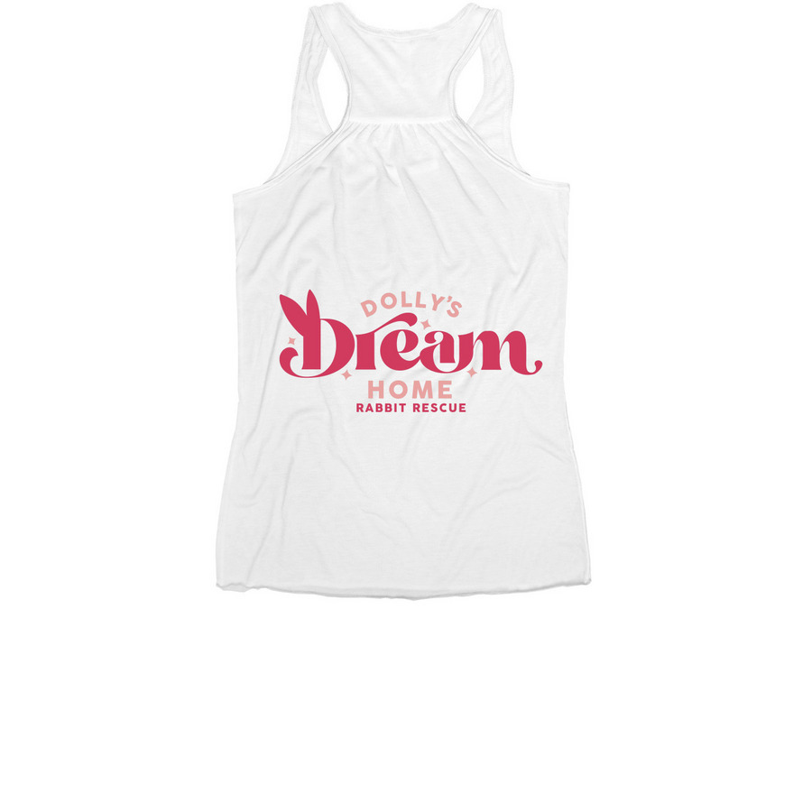 Buns of Steel, a White Women's Racerback (back-view)