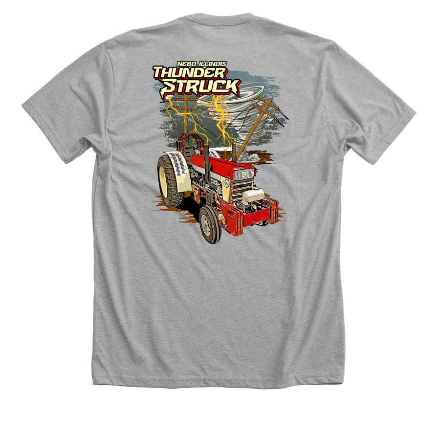 Adult t-shirts, a Athletic Heather Premium Unisex Tee (back-view)
