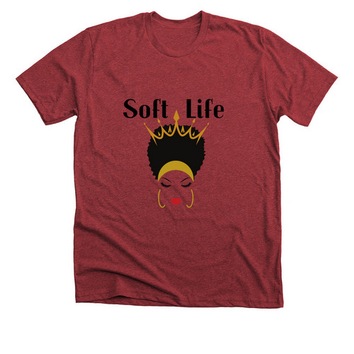 Soft life delta&nbsp;, a Heather Canvas Red Premium Unisex Tee