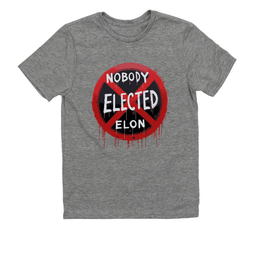 Nobody Elected Elon Tee&nbsp;, a Aluminum Grey Allmade Youth Eco Triblend Tee