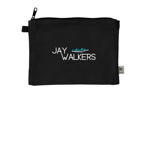Jay Walkers Pouch - dark, a Black 9"x7" Hemp Blend Pouch
