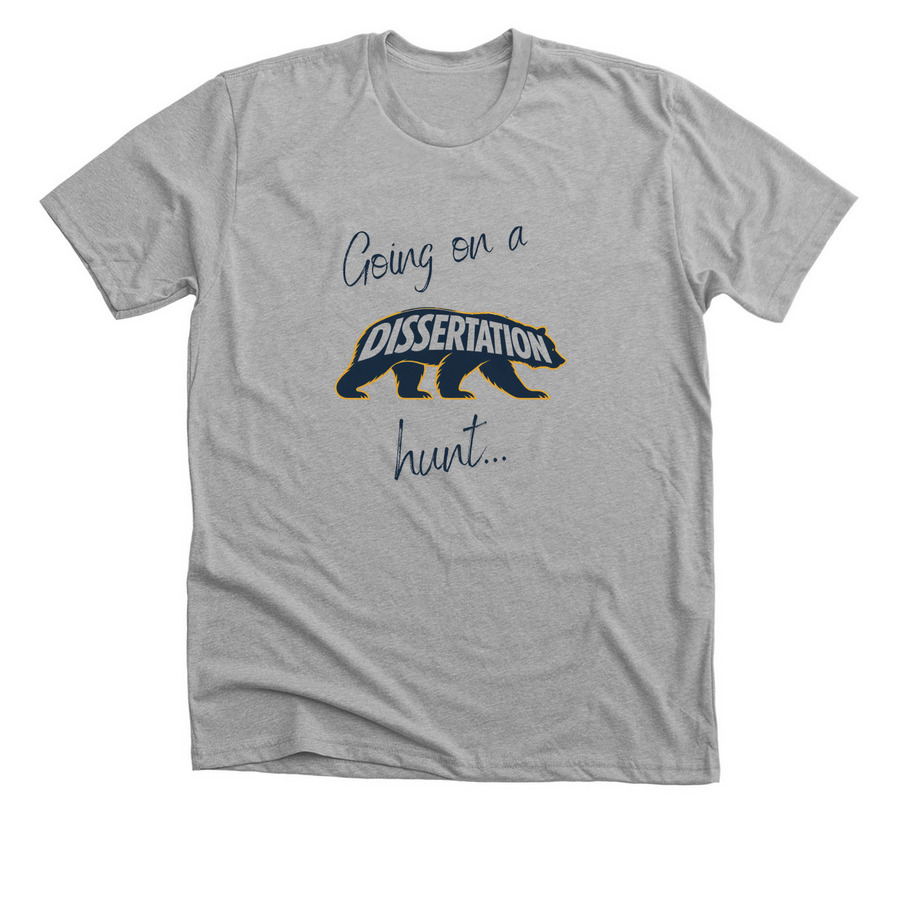 Going on a Dissertation Hunt (take 2), a Athletic Heather Premium Unisex Tee