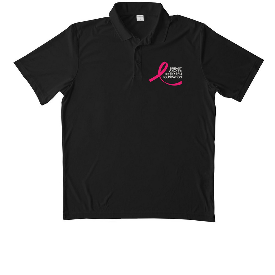 BCRF Performance Apparel, a Black Unisex Performance Polo