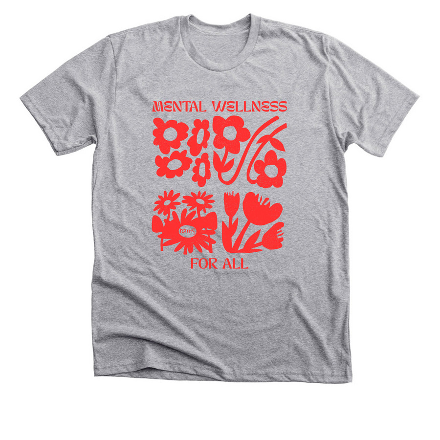 Mental Wellness for All, a Athletic Heather Premium Unisex Tee