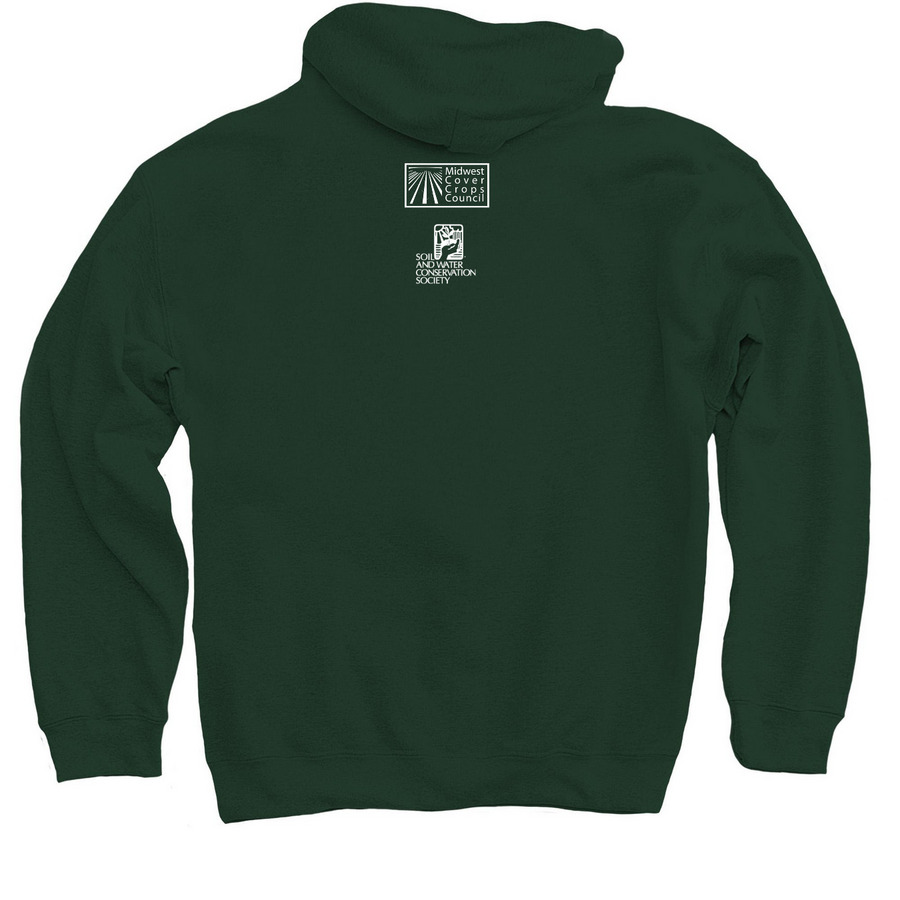 MCCC Collaboration: Rooting for You, a Forest Green Pullover Hoodie (back-view)