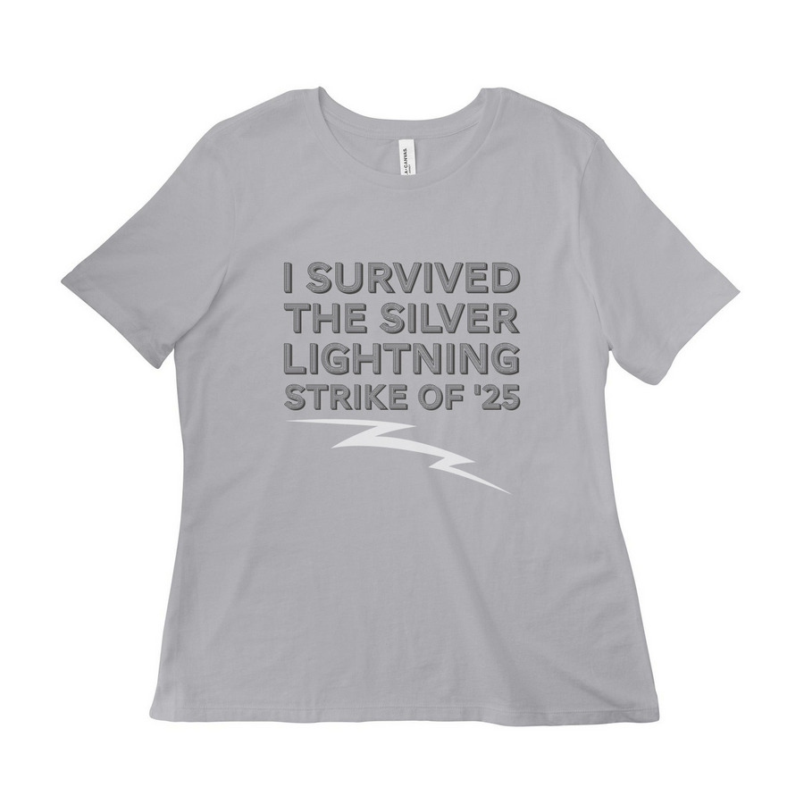 The Strike of '25, a Solid Athletic Grey Women?s Relaxed Cotton Tee