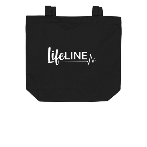Lifeline Tote Bag, a Black Organic Cotton Tote Bag