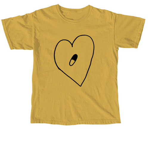BIG LOVE = STRONG MEDICINE, a Mustard Comfort Colors Unisex Tee