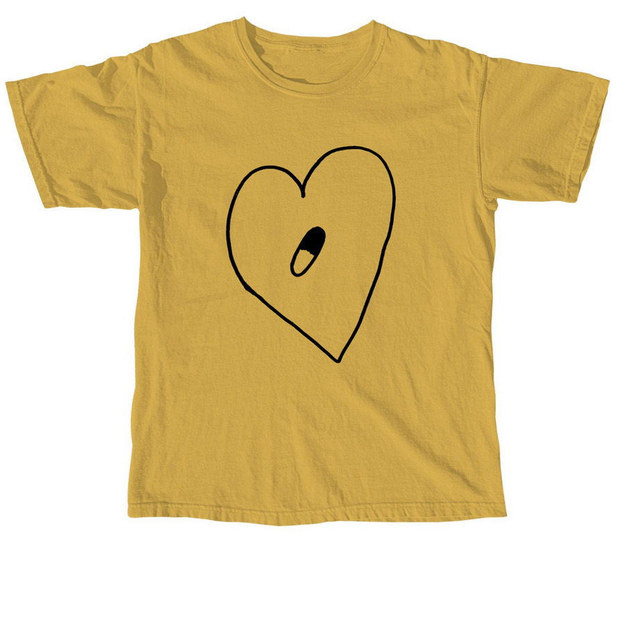 BIG LOVE = STRONG MEDICINE, a Mustard Comfort Colors Unisex Tee