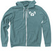 Old Friends Logo Hoodie, a Heather Deep Teal Zip Up Hoodie