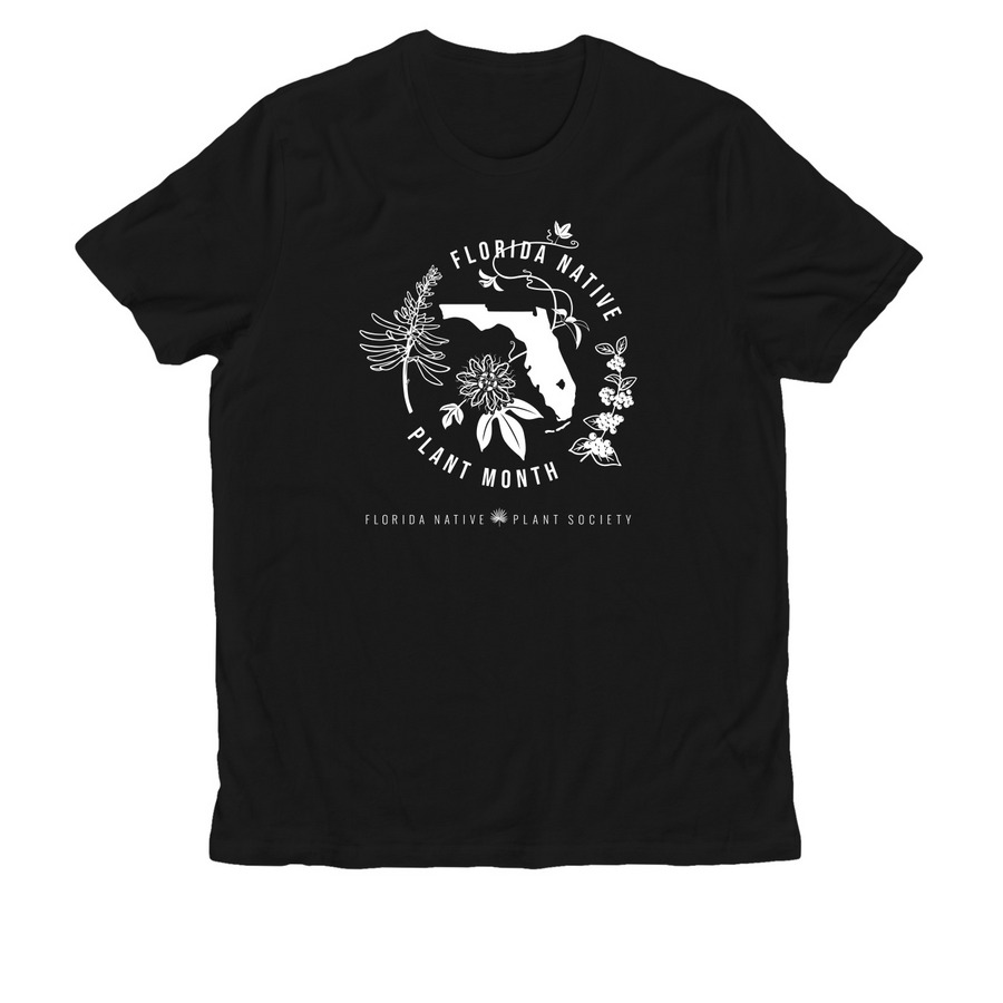 Florida Native Plant Month, a Deep Black Allmade Organic Cotton Unisex Tee