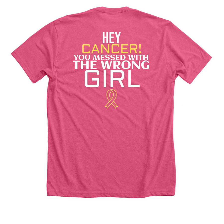 You Messed With The Wrong Girl- Ivory's Shirt, a Heather Charity Pink Premium Unisex Tee (back-view)
