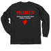 VOLUNTEER Apparel - Black, a Black Classic Long Sleeve Tee (back-view)