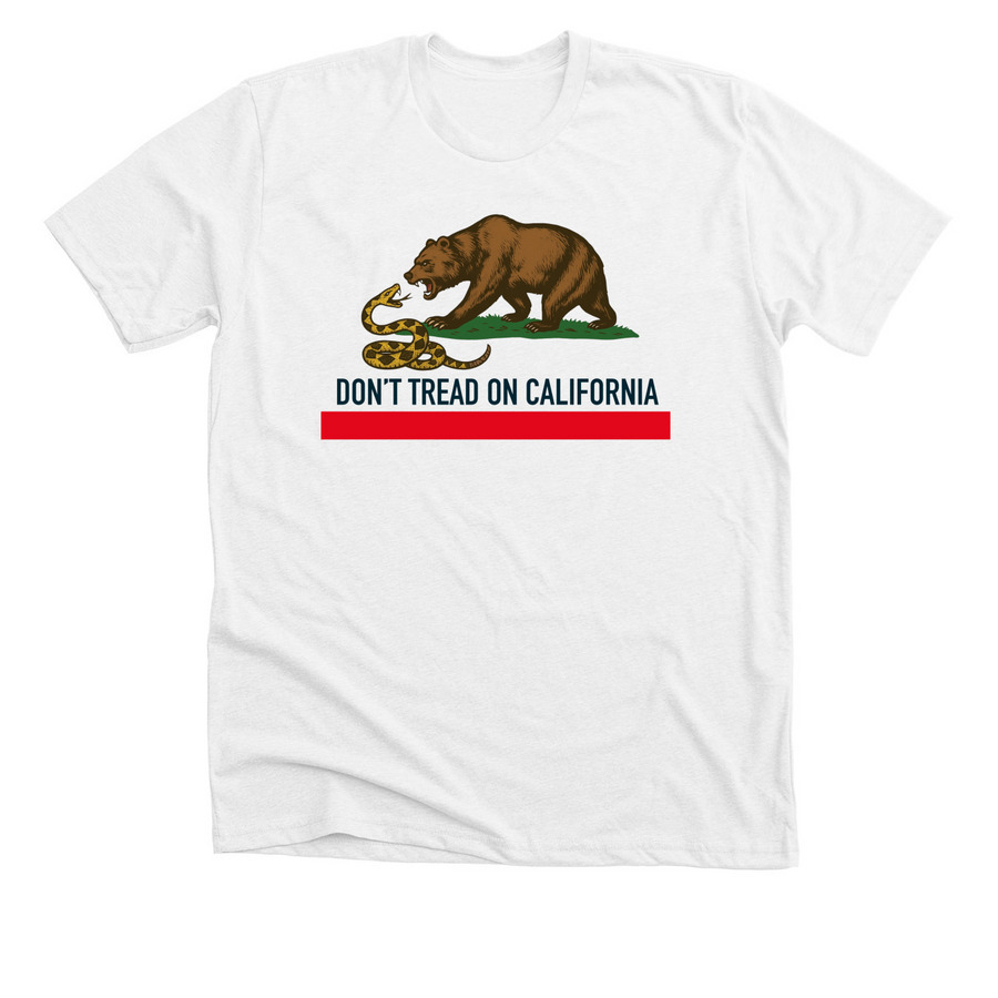 Don?t Tread on California&nbsp;, a Solid White Blend Premium Unisex Tee