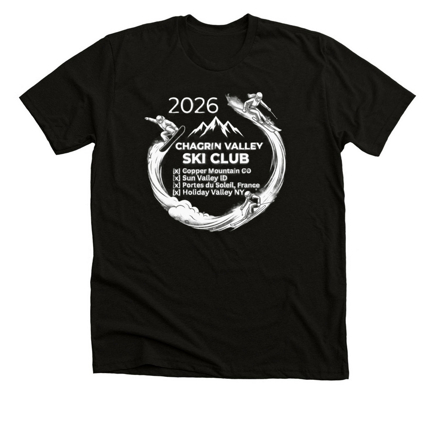 Chagrin Valley - 2026 Trip Shirt, a Solid Black Blend Premium Unisex Tee