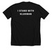 I stand with Klukwan, a Solid Black Blend Premium Unisex Tee (back-view)