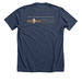 Central Flyway Broad-winged Hawk Project, a Heather Navy Premium Unisex Tee (back-view)
