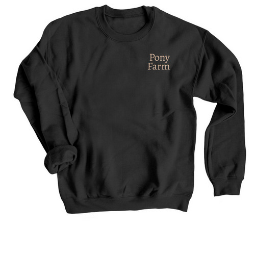 Pony Farm Collection, a Black Crewneck Sweatshirt