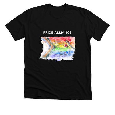 Pride Alliance: An IR Inclusion Group, a Solid Black Blend Premium Unisex Tee
