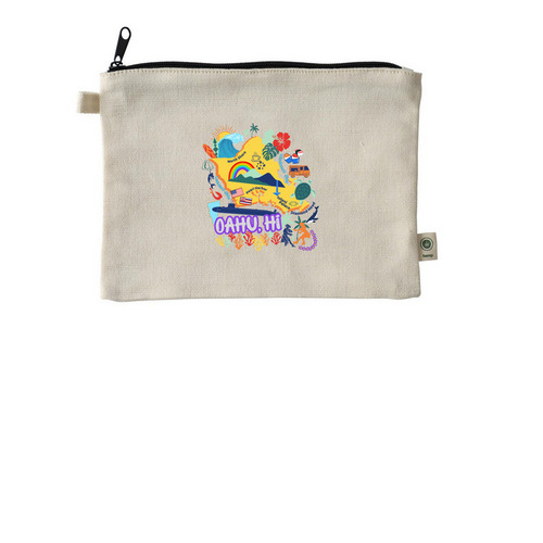 Aloha Pouch, a Natural 9"x7" Hemp Blend Pouch