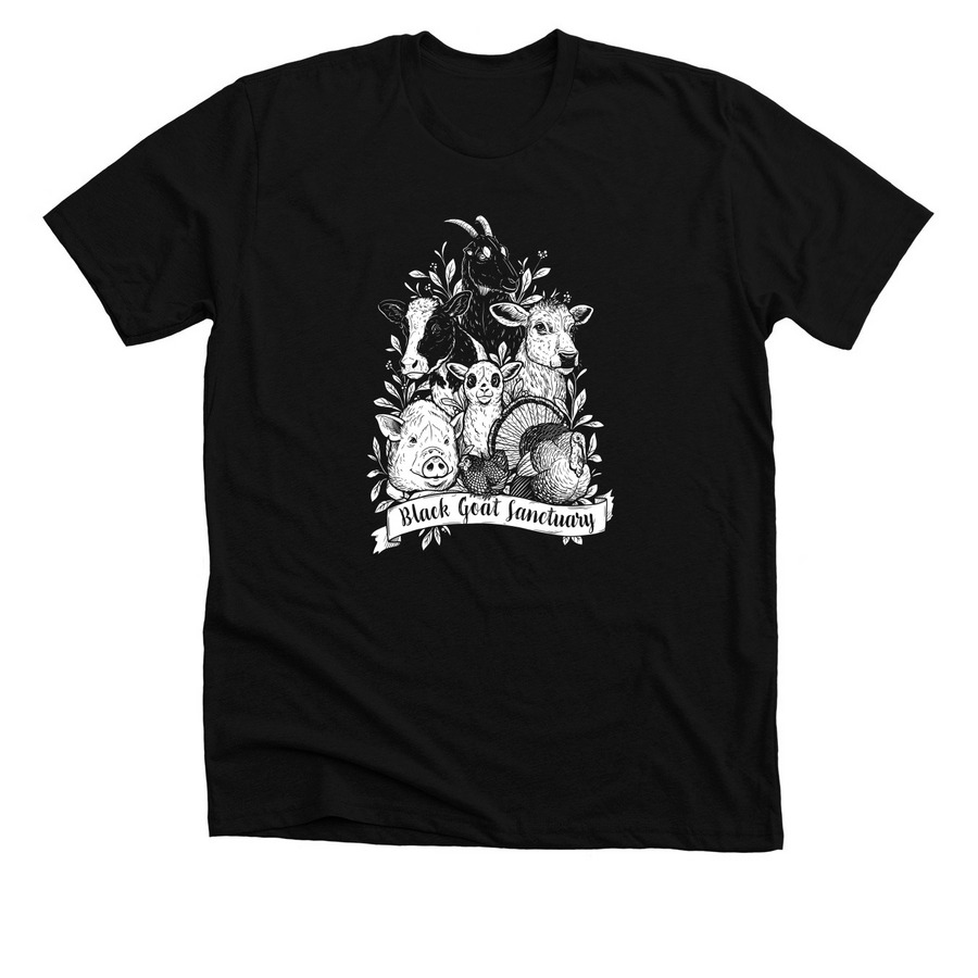 Black Goat Sanctuary OG - Black, a Solid Black Blend Premium Unisex Tee