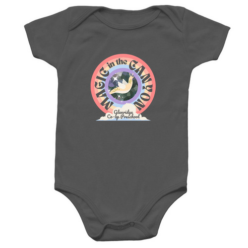 Magic in the Canyon Onesie, a Charcoal Infant Onesie
